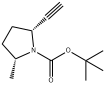 (2R,5R)-2-乙炔基-5-甲基吡咯烷-1-羧酸叔丁酯,2765531-40-4,结构式