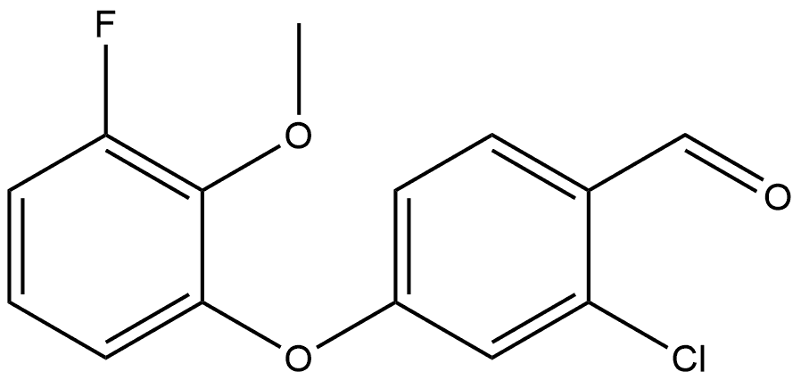 2-Chloro-4-(3-fluoro-2-methoxyphenoxy)benzaldehyde 结构式