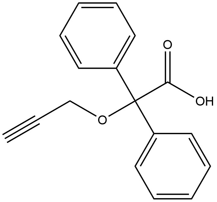 α-Phenyl-α-(2-propyn-1-yloxy)benzeneacetic Acid Struktur