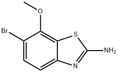 2-Benzothiazolamine, 6-bromo-7-methoxy- 化学構造式