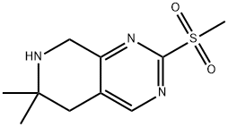 Pyrido[3,4-d]pyrimidine, 5,6,7,8-tetrahydro-6,6-dimethyl-2-(methylsulfonyl)- Structure