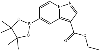 Pyrazolo[1,5-a]pyridine-3-carboxylic acid, 5-(4,4,5,5-tetramethyl-1,3,2-dioxaborolan-2-yl)-, ethyl ester Structure