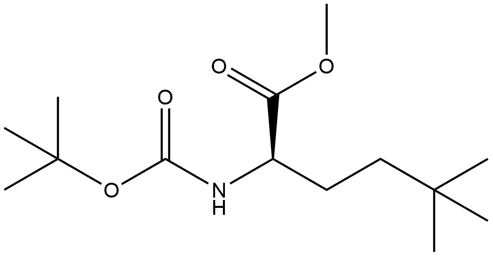 methyl (R)-2-((tert-butoxycarbonyl)amino)-5,5-dimethylhexanoate,2766305-04-6,结构式