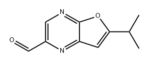 Furo[2,3-b]pyrazine-2-carboxaldehyde, 6-(1-methylethyl)- 化学構造式