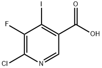 6-氯-5-氟-4-碘烟酸,2766312-02-9,结构式