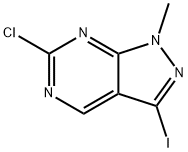 6-氯-3-碘-1-甲基-1H-吡唑并[3,4-D]嘧啶 结构式