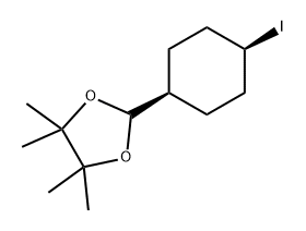 1,3-Dioxolane, 2-(cis-4-iodocyclohexyl)-4,4,5,5-tetramethyl- Structure