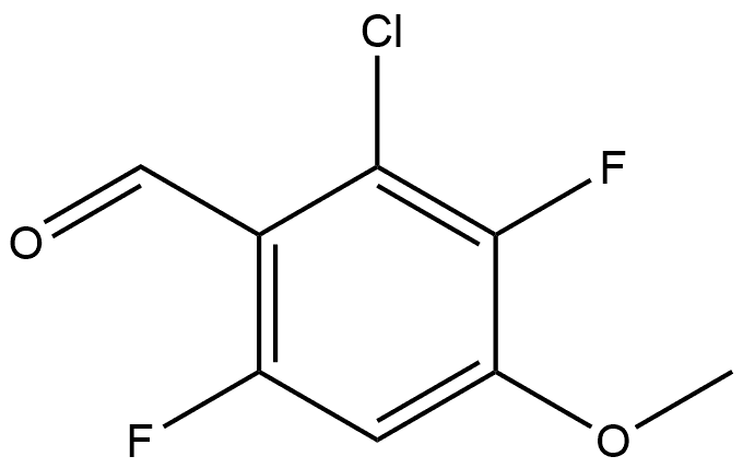 2-Chloro-3,6-difluoro-4-methoxybenzaldehyde Struktur