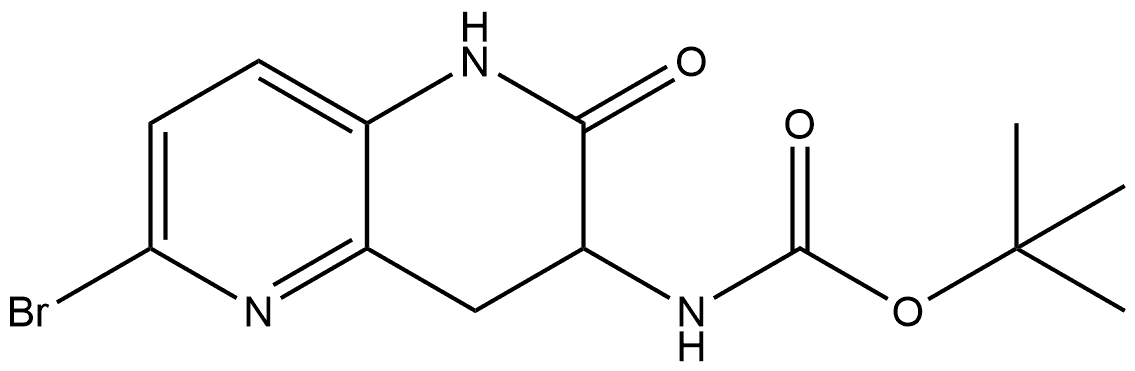 tert-Butyl (6-bromo-2-oxo-1,2,3,4-tetrahydro-1,5-naphthyridin-3-yl)carbamate Structure