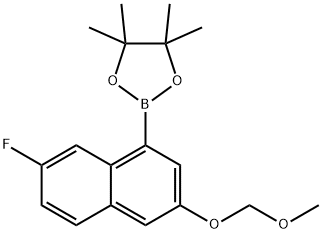 2-(7-氟-3-(甲氧基甲氧基)萘-1-基)-4,4,5,5-四甲基-1,3,2-二氧杂硼烷 结构式