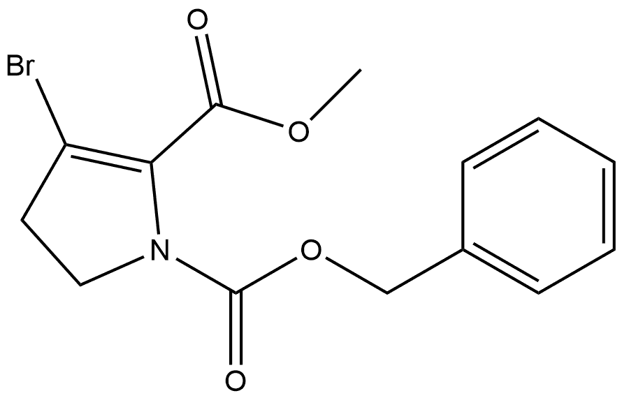 2-Methyl 1-(phenylmethyl) 3-bromo-4,5-dihydro-1H-pyrrole-1,2-dicarboxylate Structure