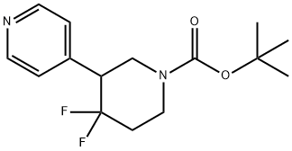 1-Piperidinecarboxylic acid, 4,4-difluoro-3-(4-pyridinyl)-, 1,1-dimethylethyl ester|4-(1-BOC-4,4-二氟-3-哌啶基)吡啶