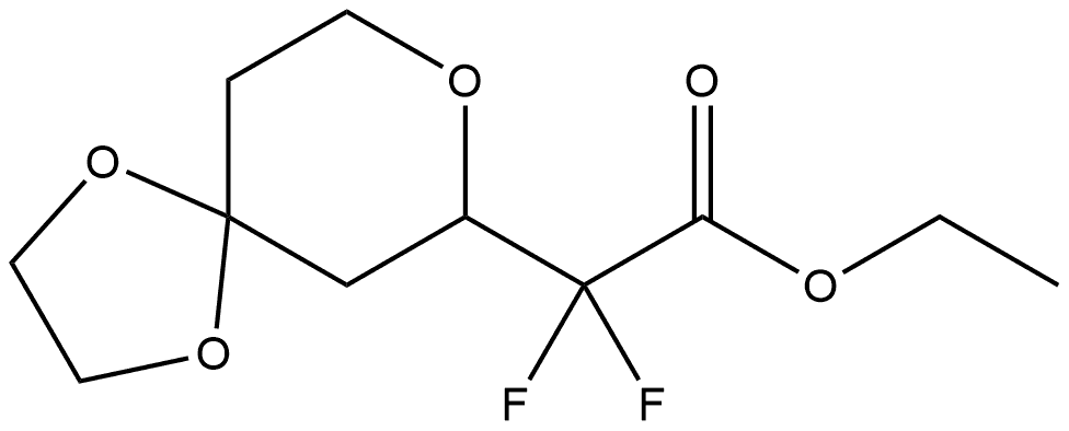 ethyl 2,2-difluoro-2-(1,4,8-trioxaspiro[4,5]decan-7-yl)acetate 化学構造式