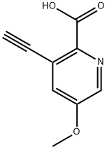 2-Pyridinecarboxylic acid, 3-ethynyl-5-methoxy- Structure