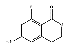 1H-2-Benzopyran-1-one, 6-amino-8-fluoro-3,4-dihydro- Structure