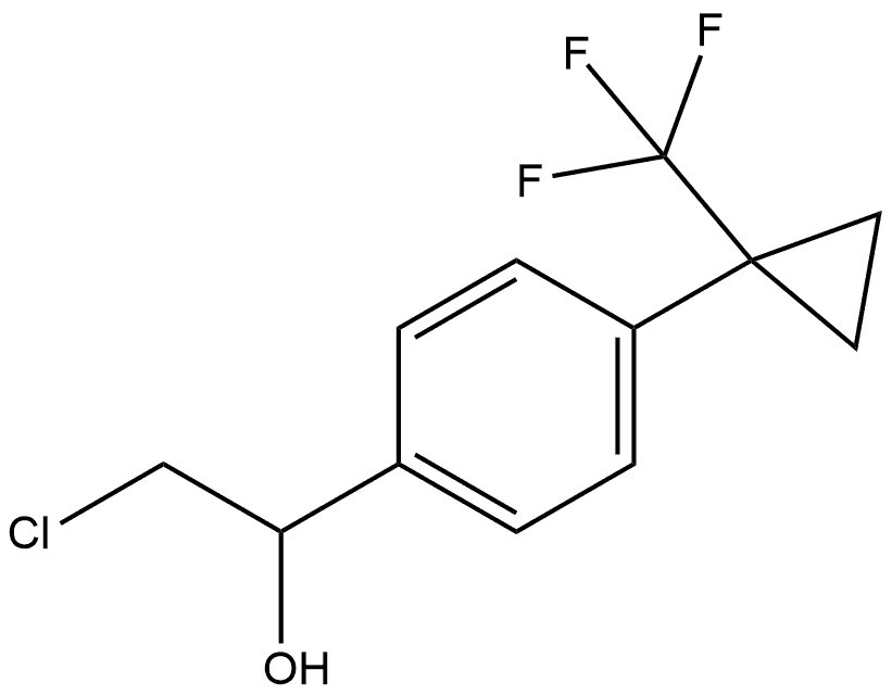 2-chloro-1-(4-(1-(trifluoromethyl)cyclopropyl)phenyl)ethan-1-ol,2767378-36-7,结构式
