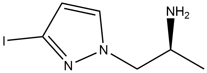 (S)-1-(3-碘-1H-吡唑-1-基)丙-2-胺, 2767407-61-2, 结构式