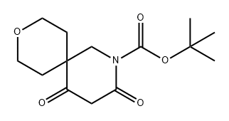 9-Oxa-2-azaspiro[5.5]undecane-2-carboxylic acid, 3,5-dioxo-, 1,1-dimethylethyl ester Struktur