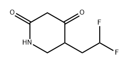 5-(2,2-二氟乙基)哌啶-2,4-二酮 结构式
