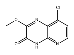 8-氯-2-甲氧基吡啶[2,3-B]吡嗪-3(4H)-酮 结构式