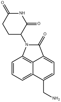 3-[5-(Aminomethyl)-2-oxobenz[cd]indol-1(2H)-yl]-2,6-piperidinedione Struktur