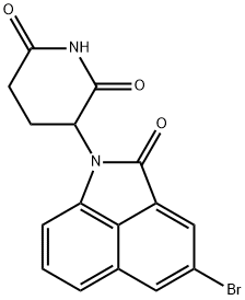 2,6-Piperidinedione, 3-(4-bromo-2-oxobenz[cd]indol-1(2H)-yl)- Struktur