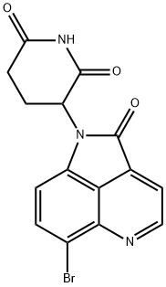 2,6-Piperidinedione, 3-(6-bromo-2-oxopyrrolo[4,3,2-de]quinolin-1(2H)-yl)- Structure