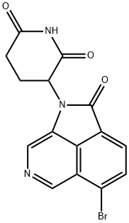 2,6-Piperidinedione, 3-(5-bromo-2-oxopyrrolo[2,3,4-de]isoquinolin-1(2H)-yl)- Struktur