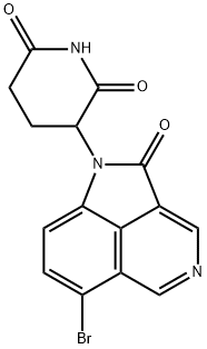 3-(6-溴-2-氧代吡咯并[4,3,2-DE]异喹啉-1(2H)-基)哌啶-2,6-二酮 结构式