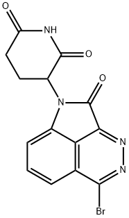 2,6-Piperidinedione, 3-(3-bromo-8-oxopyrrolo[4,3,2-de]phthalazin-7(8H)-yl)- Struktur