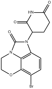 3-(7-Bromo-4,5-dihydro-2-oxoimidazo[1,5,4-de][1,4]benzoxazin-1(2H)-yl)-2,6-piperidinedione Structure