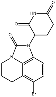 3-(7-Bromo-5,6-dihydro-2-oxo-4H-imidazo[4,5,1-ij]quinolin-1(2H)-yl)-2,6-piperidinedione Structure