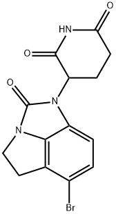3-(6-Bromo-4,5-dihydro-2-oxopyrrolo[1,2,3-cd]benzimidazol-1(2H)-yl)-2,6-piperidinedione Struktur