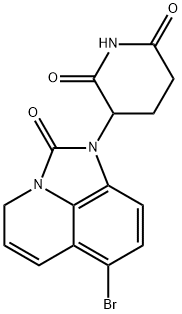 2,6-Piperidinedione, 3-(7-bromo-2-oxo-4H-imidazo[4,5,1-ij]quinolin-1(2H)-yl)- Struktur
