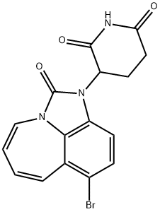 3-(5-溴-1-氧代-2,9A-二氮杂苯并[CD]薁-2(1H)-基)哌啶-2,6-二酮, 2767588-53-2, 结构式