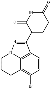 2,6-Piperidinedione, 3-(5-bromo-7,8-dihydro-6H-pyrazolo[4,5,1-ij]quinolin-2-yl)- Structure