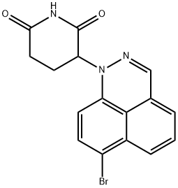 2,6-Piperidinedione, 3-(7-bromo-1H-benzo[de]cinnolin-1-yl)- Structure