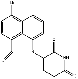 2,6-Piperidinedione, 3-(5-bromo-2-oxobenz[cd]indol-1(2H)-yl)- Structure