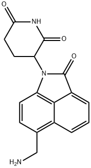 2,6-Piperidinedione, 3-[6-(aminomethyl)-2-oxobenz[cd]indol-1(2H)-yl]- Structure