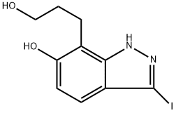 1H-Indazole-7-propanol, 6-hydroxy-3-iodo- Structure