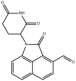 1-(2,6-Dioxo-3-piperidinyl)-1,2-dihydro-2-oxobenz[cd]indole-3-carboxaldehyde Structure