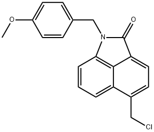 5-(Chloromethyl)-1-[(4-methoxyphenyl)methyl]benz[cd]indol-2(1H)-one 化学構造式