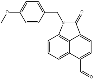 1,2-Dihydro-1-[(4-methoxyphenyl)methyl]-2-oxobenz[cd]indole-5-carboxaldehyde Structure