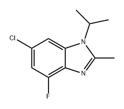 1H-Benzimidazole, 6-chloro-4-fluoro-2-methyl-1-(1-methylethyl)- Structure