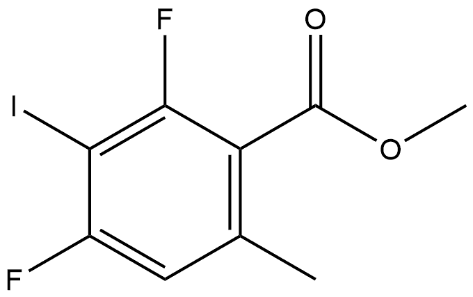 2,4-二氟-3-碘-6-甲基苯甲酸甲酯, 2768258-40-6, 结构式