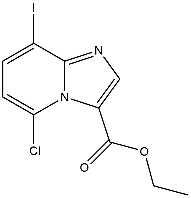 ethyl 5-chloro-8-iodo-imidazo[1,2-a]pyridine-3-carboxylate 结构式