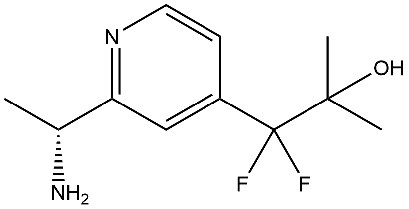 (R)-1-(2-(1-氨基乙基)吡啶-4-基)-1,1-二氟-2-甲基丙-2-醇, 2768382-62-1, 结构式