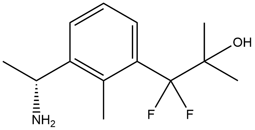 3-[(1R)-1-Aminoethyl]-β,β-difluoro-α,α,2-trimethylbenzeneethanol Structure