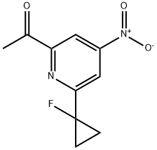 1-[6-(1-Fluorocyclopropyl)-4-nitro-2-pyridinyl]ethanone Struktur