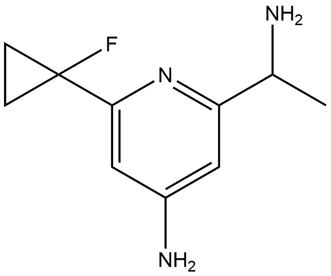 4-Amino-6-(1-fluorocyclopropyl)-α-methyl-2-pyridinemethanamine Structure